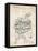 PP14 Vintage Parchment-Borders Cole-Framed Stretched Canvas