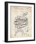 PP14 Vintage Parchment-Borders Cole-Framed Giclee Print