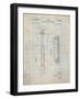 PP140- Antique Grid Parchment Gibson Les Paul Guitar Patent Poster-Cole Borders-Framed Giclee Print