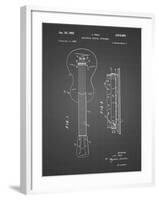 PP140- Black Grid Gibson Les Paul Guitar Patent Poster-Cole Borders-Framed Giclee Print