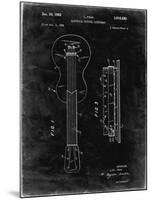 PP140- Black Grunge Gibson Les Paul Guitar Patent Poster-Cole Borders-Mounted Giclee Print