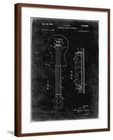 PP140- Black Grunge Gibson Les Paul Guitar Patent Poster-Cole Borders-Framed Giclee Print