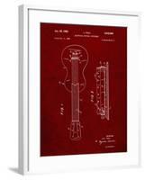 PP140- Burgundy Gibson Les Paul Guitar Patent Poster-Cole Borders-Framed Giclee Print