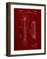 PP140- Burgundy Gibson Les Paul Guitar Patent Poster-Cole Borders-Framed Giclee Print