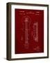 PP140- Burgundy Gibson Les Paul Guitar Patent Poster-Cole Borders-Framed Giclee Print