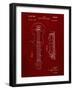 PP140- Burgundy Gibson Les Paul Guitar Patent Poster-Cole Borders-Framed Giclee Print