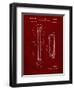 PP140- Burgundy Gibson Les Paul Guitar Patent Poster-Cole Borders-Framed Giclee Print