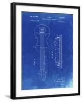 PP140- Faded Blueprint Gibson Les Paul Guitar Patent Poster-Cole Borders-Framed Giclee Print