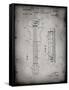 PP140- Faded Grey Gibson Les Paul Guitar Patent Poster-Cole Borders-Framed Stretched Canvas