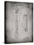 PP140- Faded Grey Gibson Les Paul Guitar Patent Poster-Cole Borders-Stretched Canvas