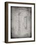 PP140- Faded Grey Gibson Les Paul Guitar Patent Poster-Cole Borders-Framed Giclee Print