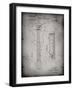 PP140- Faded Grey Gibson Les Paul Guitar Patent Poster-Cole Borders-Framed Giclee Print