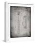 PP140- Faded Grey Gibson Les Paul Guitar Patent Poster-Cole Borders-Framed Giclee Print