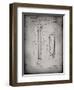 PP140- Faded Grey Gibson Les Paul Guitar Patent Poster-Cole Borders-Framed Giclee Print