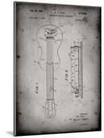 PP140- Faded Grey Gibson Les Paul Guitar Patent Poster-Cole Borders-Mounted Giclee Print