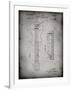 PP140- Faded Grey Gibson Les Paul Guitar Patent Poster-Cole Borders-Framed Giclee Print