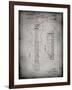 PP140- Faded Grey Gibson Les Paul Guitar Patent Poster-Cole Borders-Framed Giclee Print