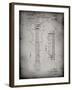 PP140- Faded Grey Gibson Les Paul Guitar Patent Poster-Cole Borders-Framed Giclee Print