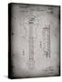 PP140- Faded Grey Gibson Les Paul Guitar Patent Poster-Cole Borders-Stretched Canvas