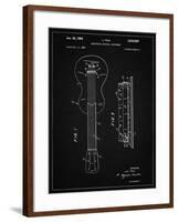 PP140- Vintage Black Gibson Les Paul Guitar Patent Poster-Cole Borders-Framed Giclee Print