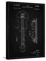 PP140- Vintage Black Gibson Les Paul Guitar Patent Poster-Cole Borders-Stretched Canvas