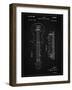 PP140- Vintage Black Gibson Les Paul Guitar Patent Poster-Cole Borders-Framed Giclee Print