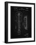 PP140- Vintage Black Gibson Les Paul Guitar Patent Poster-Cole Borders-Framed Giclee Print