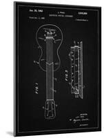 PP140- Vintage Black Gibson Les Paul Guitar Patent Poster-Cole Borders-Mounted Giclee Print