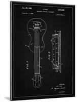 PP140- Vintage Black Gibson Les Paul Guitar Patent Poster-Cole Borders-Mounted Giclee Print