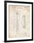 PP140- Vintage Parchment Gibson Les Paul Guitar Patent Poster-Cole Borders-Framed Giclee Print