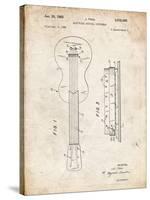 PP140- Vintage Parchment Gibson Les Paul Guitar Patent Poster-Cole Borders-Stretched Canvas