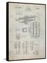 PP141- Antique Grid Parchment Selmer 1939 Trumpet Patent Poster-Cole Borders-Framed Stretched Canvas