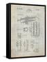 PP141- Antique Grid Parchment Selmer 1939 Trumpet Patent Poster-Cole Borders-Framed Stretched Canvas