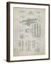 PP141- Antique Grid Parchment Selmer 1939 Trumpet Patent Poster-Cole Borders-Framed Giclee Print
