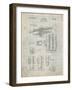 PP141- Antique Grid Parchment Selmer 1939 Trumpet Patent Poster-Cole Borders-Framed Giclee Print