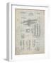 PP141- Antique Grid Parchment Selmer 1939 Trumpet Patent Poster-Cole Borders-Framed Giclee Print