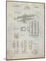 PP141- Antique Grid Parchment Selmer 1939 Trumpet Patent Poster-Cole Borders-Mounted Giclee Print