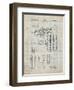 PP141- Antique Grid Parchment Selmer 1939 Trumpet Patent Poster-Cole Borders-Framed Premium Giclee Print