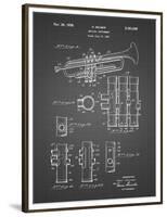 PP141- Black Grid Selmer 1939 Trumpet Patent Poster-Cole Borders-Framed Premium Giclee Print