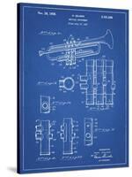 PP141- Blueprint Selmer 1939 Trumpet Patent Poster-Cole Borders-Stretched Canvas