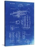 PP141- Faded Blueprint Selmer 1939 Trumpet Patent Poster-Cole Borders-Stretched Canvas