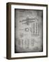 PP141- Faded Grey Selmer 1939 Trumpet Patent Poster-Cole Borders-Framed Giclee Print