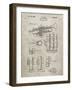 PP141- Sandstone Selmer 1939 Trumpet Patent Poster-Cole Borders-Framed Giclee Print