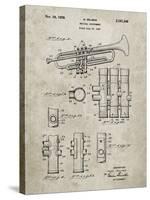 PP141- Sandstone Selmer 1939 Trumpet Patent Poster-Cole Borders-Stretched Canvas