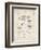 PP141- Vintage Parchment Selmer 1939 Trumpet Patent Poster-Cole Borders-Framed Giclee Print