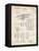 PP141- Vintage Parchment Selmer 1939 Trumpet Patent Poster-Cole Borders-Framed Stretched Canvas