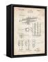 PP141- Vintage Parchment Selmer 1939 Trumpet Patent Poster-Cole Borders-Framed Stretched Canvas