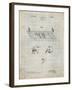 PP142- Antique Grid Parchment Football Board Game Patent Poster-Cole Borders-Framed Giclee Print