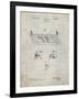 PP142- Antique Grid Parchment Football Board Game Patent Poster-Cole Borders-Framed Giclee Print