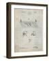 PP142- Antique Grid Parchment Football Board Game Patent Poster-Cole Borders-Framed Giclee Print